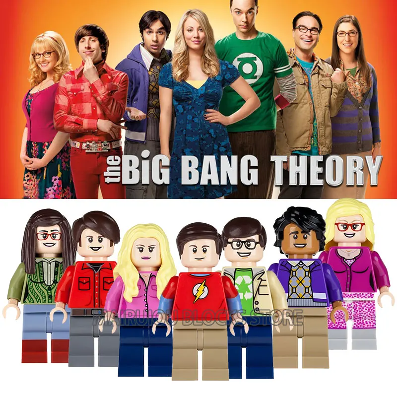 

Single The Big Bang Theory Legoing City Creator TV Figrues Leonard Sheldon Penny Amy Rajesh Howard Legoings Building Blocks Toys