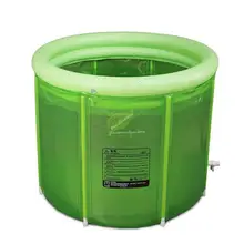 Зеленая портативная замачивающая противоскользящая ванна двойная надувная Ванна негабаритный складной кран для ванной