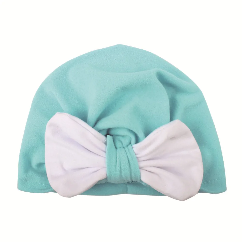 Рождественская вязаная шапка для новорожденных мальчиков и девочек, Зимняя Теплая Шапка-бини с бантом головной убор шляпа для мальчиков и девочек, детская шапка для новорожденного, милая# EW - Цвет: F