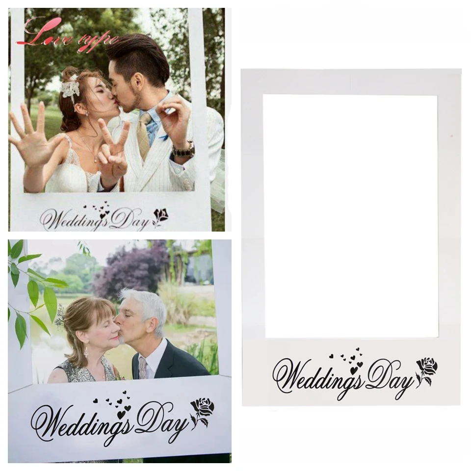 1PC Romantic Wedding Photo Frame Photo Props Creative Photo Booth