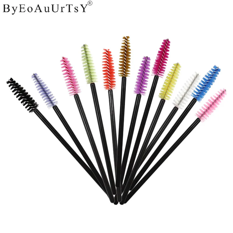50pcs Disposable Eyelash Brush Comb Mascara Wands Individual Applicator Spoolers Eye Lashes Cosmetic Brush Women Makeup Tools    (1)