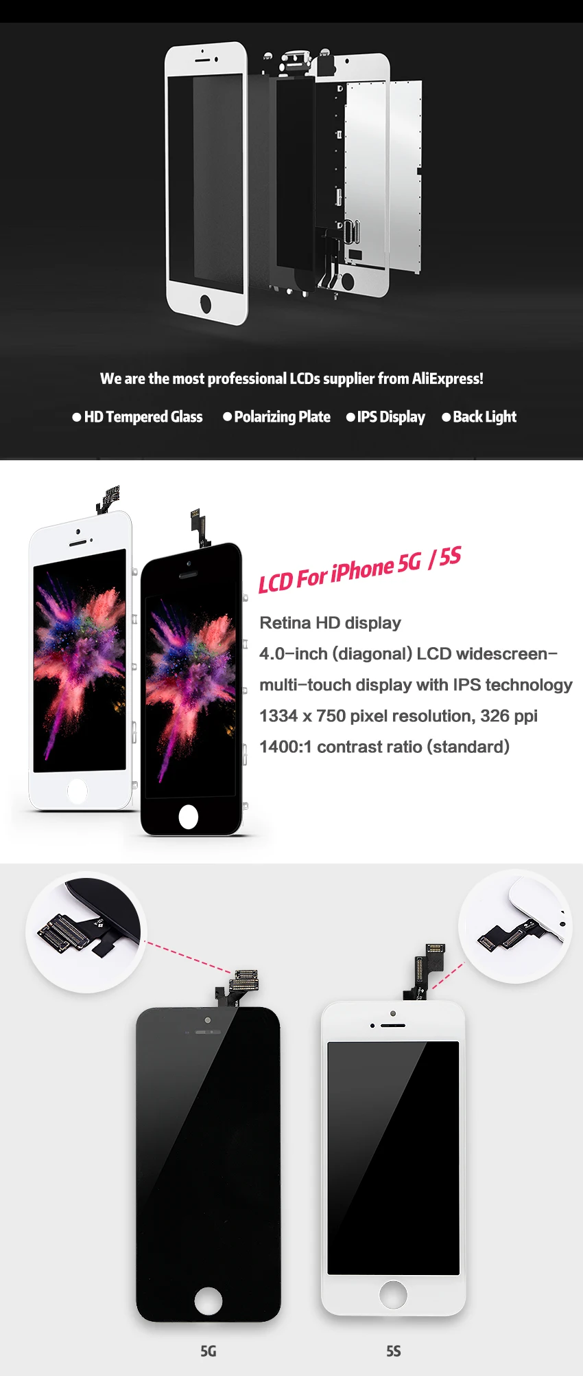 AAA+++ для iPhone 6 6S lcd абсолютно для iPhone 5 5S 7 Дисплей с 3D кодирующий преобразователь сенсорного экрана в сборе Замена