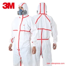 3M 4565 одноразовый Химический Защитный Комбинезон Безопасная рабочая одежда медицинская от химических брызг защитная одежда 1/Сумка