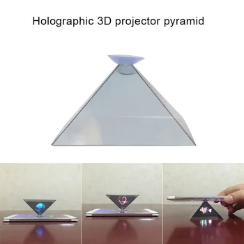 

3D Hologram Pyramid Display Projector Video Stand Portable For Smart Mobile Phone 8899