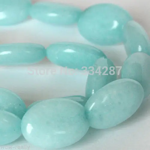 

13x18mm Pretty Blue Oval stone Loose Beads 13.5"