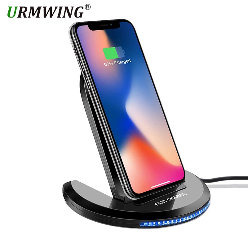 

2 Coils 10W Qi Wireless Charging Pad Foldable Stand for iPhone 8 Samsung Galaxy Note 8 S8 S8 Plus S7 Edge Fast Wireless Charger