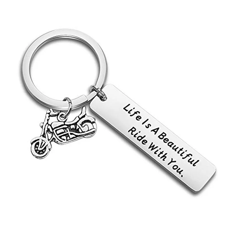 DanceeMangoos Car Key Chain Father's Day Key Ring Unique Bag Decor  Stainless Steel Key Ring for Decor Couples Keychains 