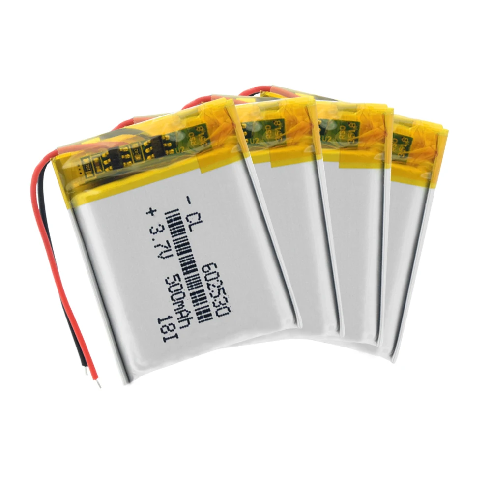 

3.7V 602530 500mAh polymer lithium battery Rechargeable Li-ion Cell For microphone MP3 GPS Smart Watch Reading Pen Wireless Mice