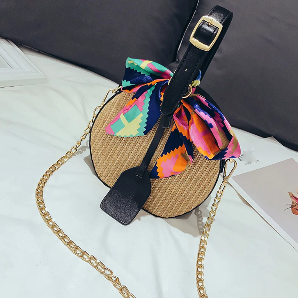 Xiniu Женская модная цветная соломенная сумка с лентой, седельная сумка, сумка через плечо, сумка-мессенджер от известного бренда Borsa a tracolla da donna