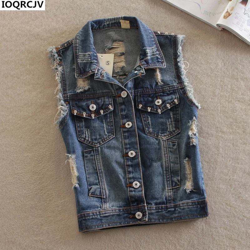 women's plus size white denim vest