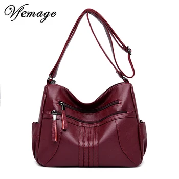 

Vfemage Luxury Handbags Women High Quality Leather Bag Designer Female Shoulder Messenger Bags Patchwork Crossbody Bag for Women