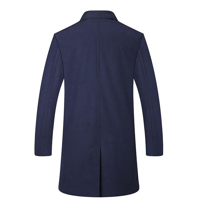 Мужской классический тренчкот с отложным воротником в деловом стиле|trench coat men|spring