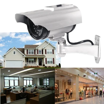 

Solar Powered Fake Dummy Camera Bullet Outdoor Waterproof Security Camera Indoor CCTV Surveillance With Flashing Red LED kamera