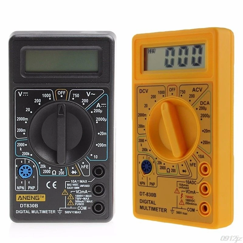 DT 830B мультиметр ЖК дисплей Авто Диапазон Цифровой Вольтметр Омметр Вольт тестер