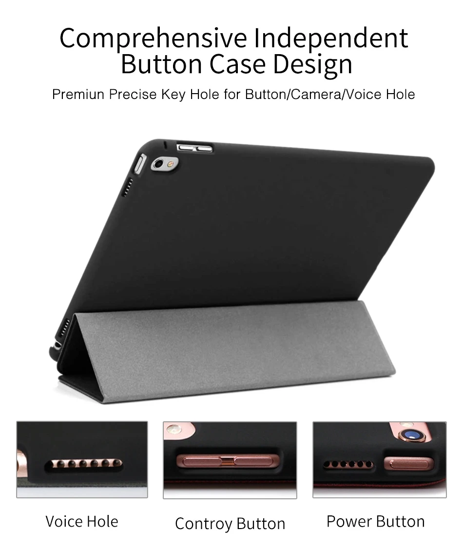 WOWCASE кожаный чехол для iPad Pro 12,9 / умный режим сна Авто Пробуждение три раза задняя крышка для iPad Pro 12,9 дюйма Funda Coque