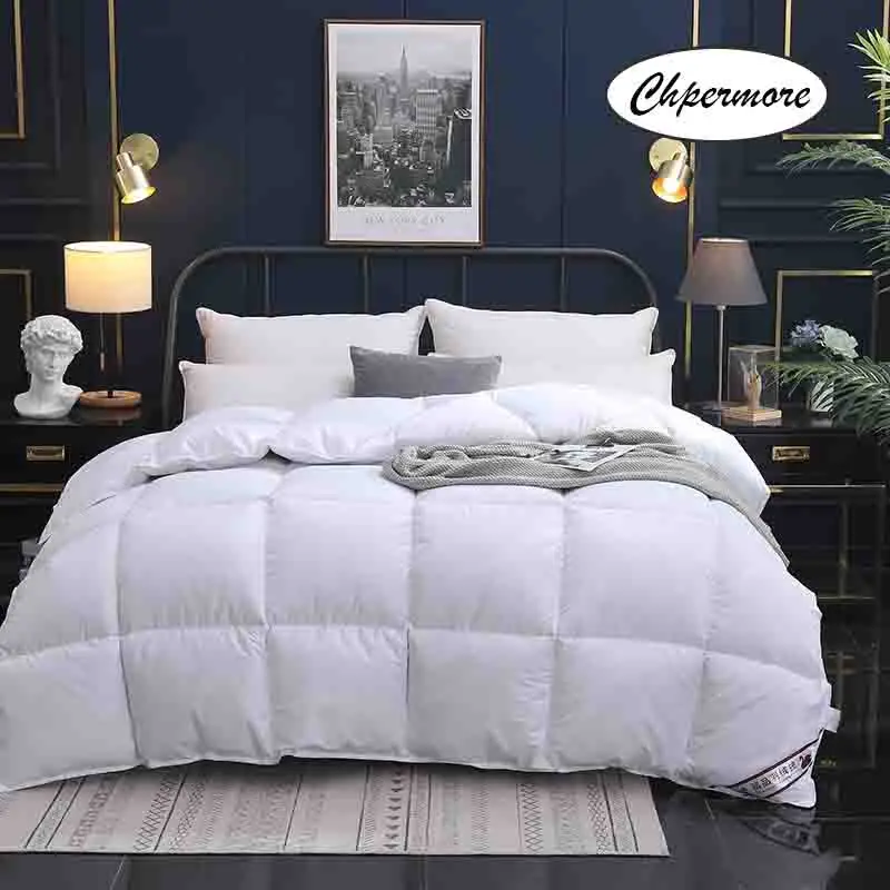 

Chpermore 95 % White Feather velvet Quilt Duvets Thickening Winter Comforters 100% Cotton Cover King Queen Twin Full Size