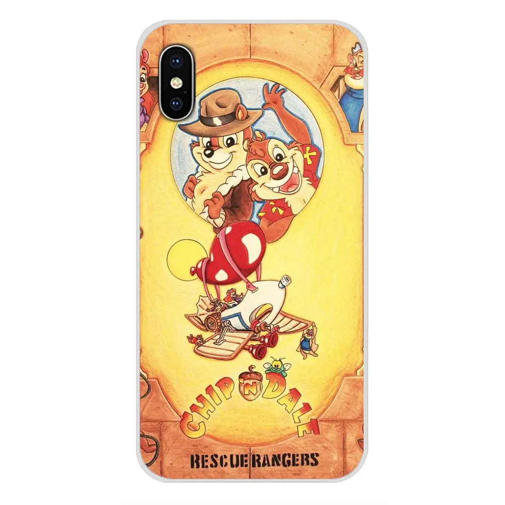 Витражный чип и Дейл для Apple iPhone X XR XS MAX 4 4S 5 5S 5C SE 6 S 7 8 Plus ipod touch силиконовые чехлы