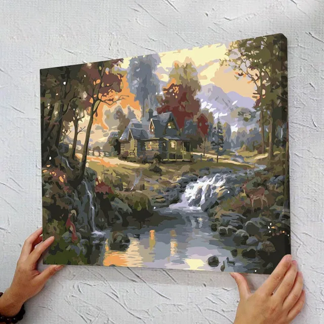 Framed Painting By Numbers Photo DIY digital painting oil painting by