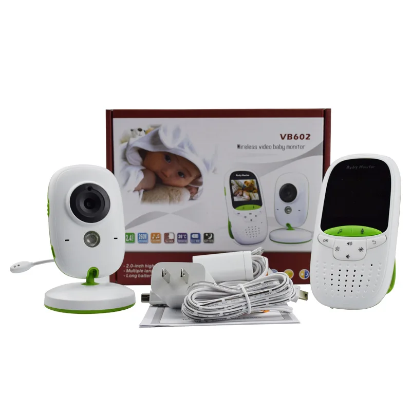 

Wireless VB602 LCD Audio Radio Baby Sleeping Monitor 8 lullabie Intercom Camera Night Vision Portable Electronic Babysitter