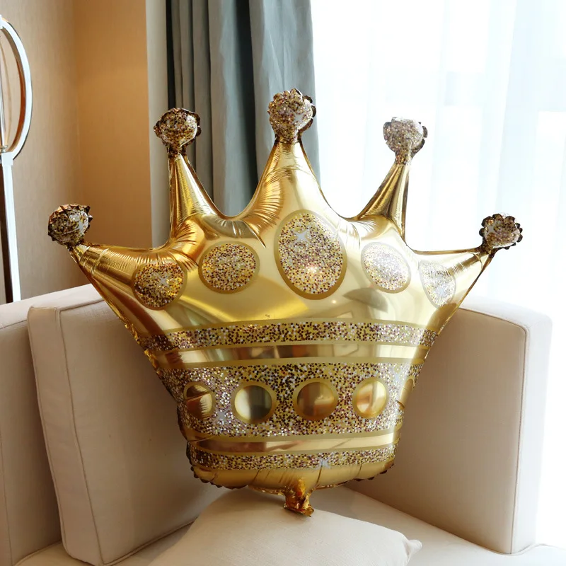 

Quality Crown Foil Balloon princess happy Birthday balloons celebration party diamond decoration Air ballon baby shower ball