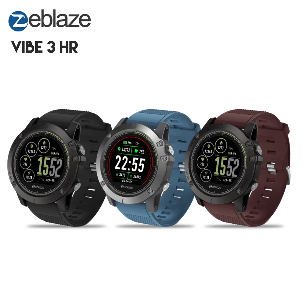 Оригинальный Zeblaze VIBE 3 ч Смарт-часы спортивные Smartwatch Bluetooth IP67 Водонепроницаемый