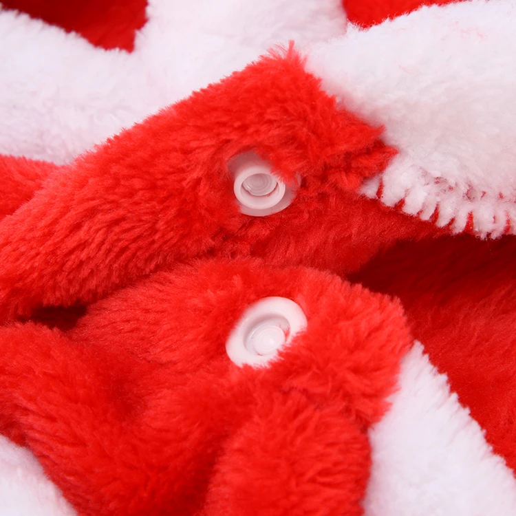 Рождественская Одежда для собак, Новогодняя Зимняя Одежда для питомцев, пальто для маленьких собак, куртка, костюм с капюшоном, Теплый кот, Санта Клаус, Одежда для питомцев