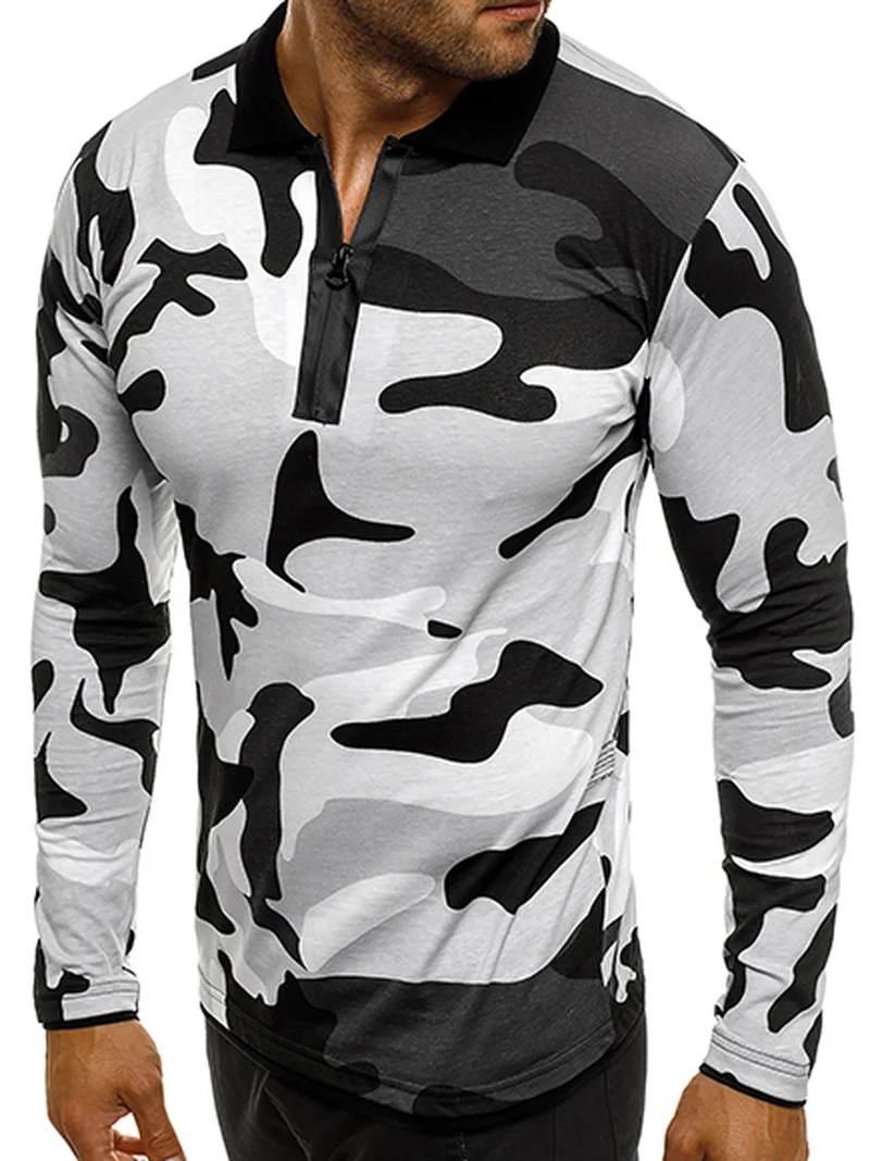  ZOGAA Brand New Long Sleeve T shirt Military Camouflage Men T shirts Multi-color Unique Style T-shi