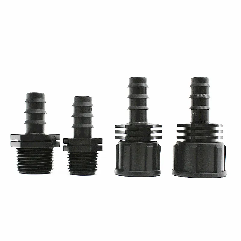 

2PCS Dn16 Dn20 Barb Insert x 3/4" 1/2" Male Adapter Dripline Barbed Fittings Dripline Tubing Male Thread Connector For LDPE Tube