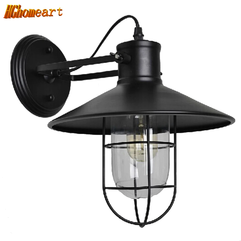 Loft Iron Retro Wall Lamp American Village Personality Simple Restaurant Wall Sconce Aisle ...