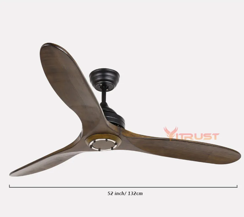 Nordic Village Wooden Ceiling Fan Industrial Ceiling Fans