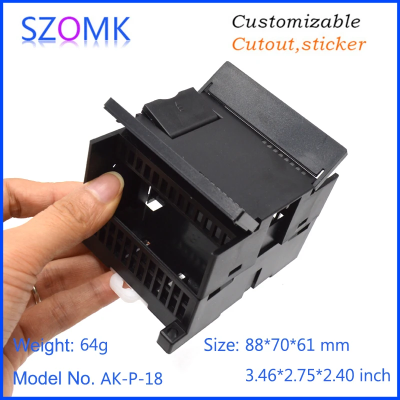 szomk plastic din rail enclosure electronics box PLC instruement plastic housing case plastic junction box (14)