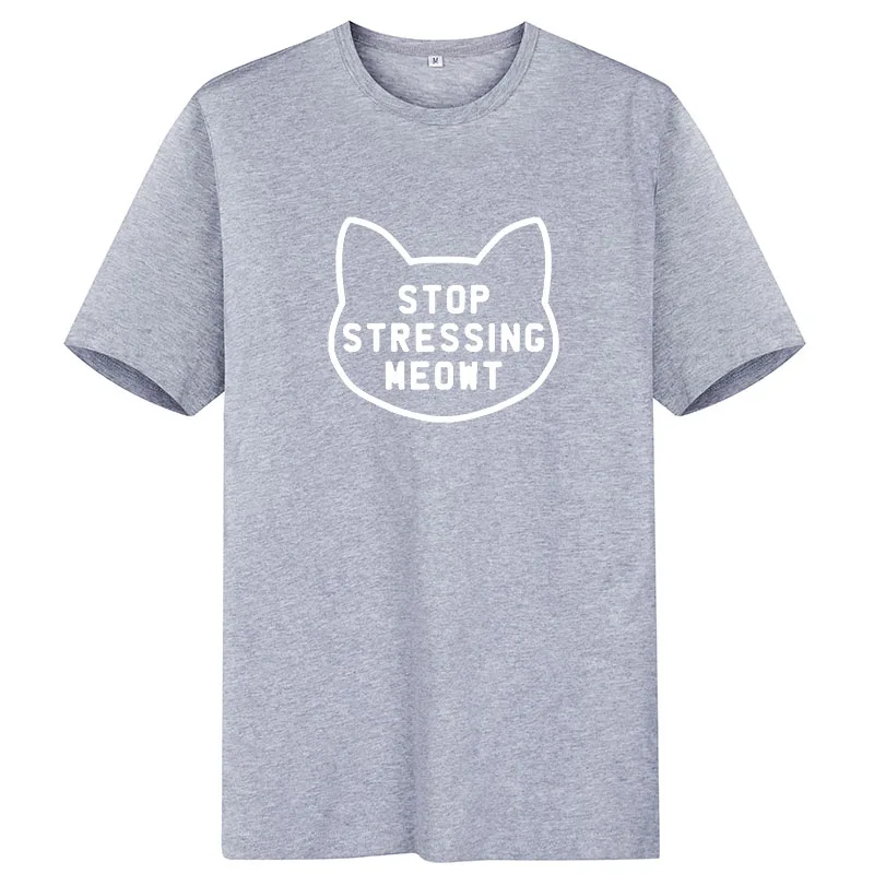 ONSEME Stop understing Meowt Футболка с принтом женская одежда хлопковые футболки с короткими рукавами Летний Забавный Топ Женская футболка Q-379 - Цвет: GrayWhite