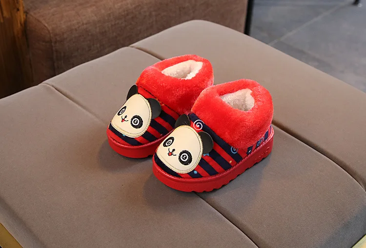 Г. зимняя обувь для мальчиков и девочек теплые домашние тапочки для малышей Детская Хлопковая Милая домашняя обувь детская хлопковая Толстая обувь 18N1126