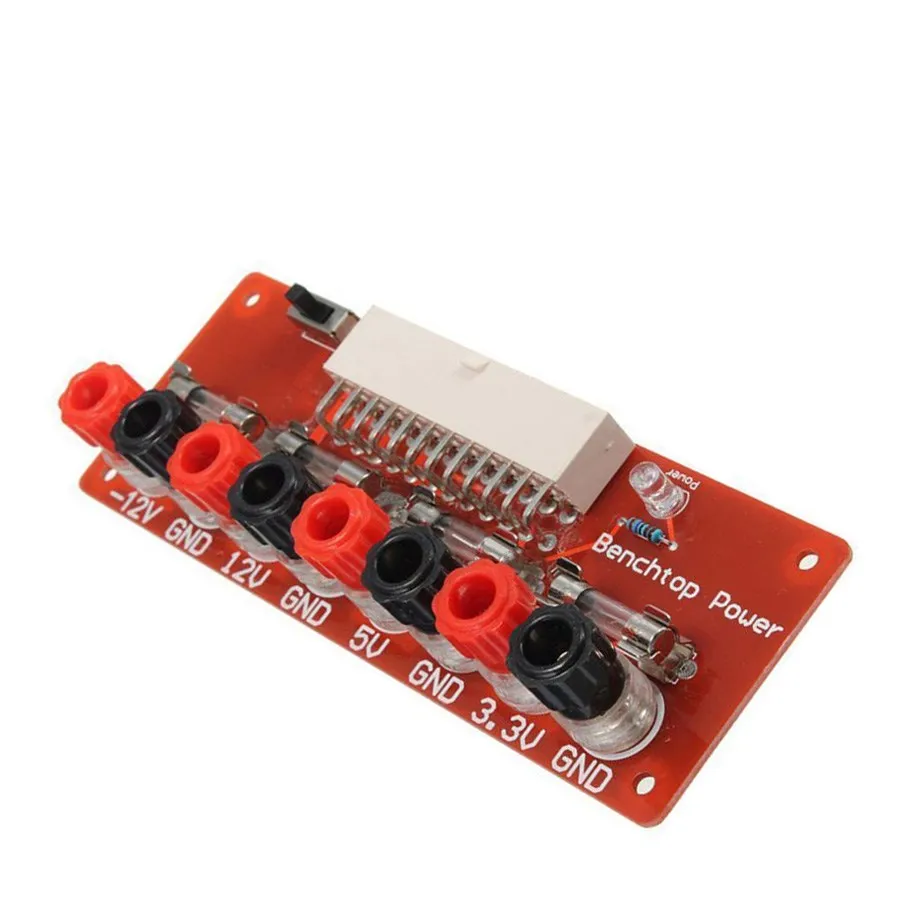 

Electric Circuit 24Pins ATX Benchtop Computer Power Supply Breakout board DC plug connector