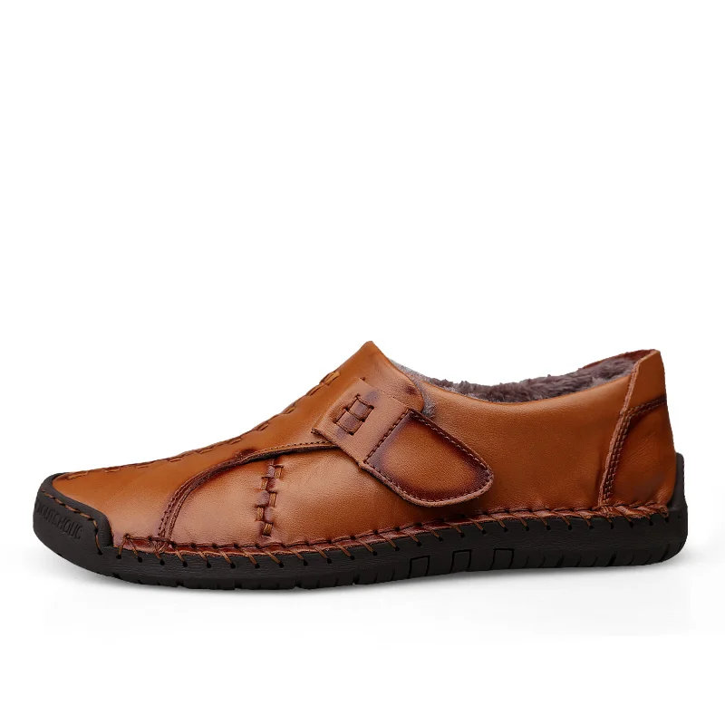 fur fur Cuir Glissement Avec Mocassins Chaussures De Sneakers 7808mhongzong 7808huangzong Hiver 7808hei Fourrure Conception En 7808mhuangzong Plat Hommes Sur 7808mhei Luxe Chaude Homme Causalité fur 7808hongzong Véritable FSznExqdF
