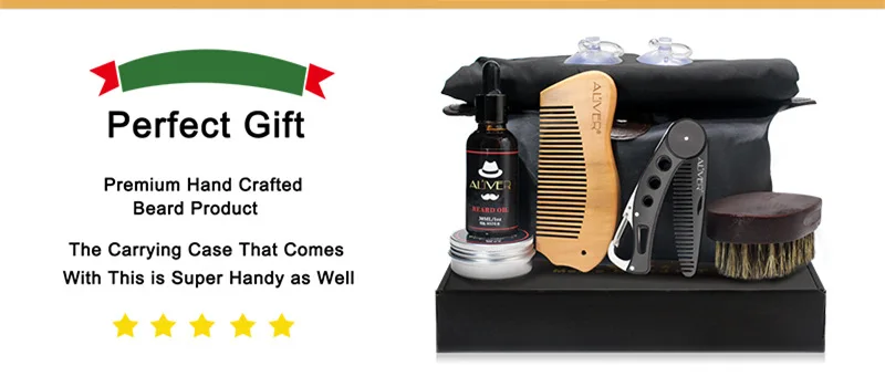 Cuidados para Homens de Barba Cera de Óleo Conjunto de Cuidados Kit com Barba 7 Pçs e set Barba Escova Pente Tesoura Grooming & Corte Kit Masculino Barba 2 Tesoura Grooming & Corte Kit Masculino Barba Conjunto de Cuidados