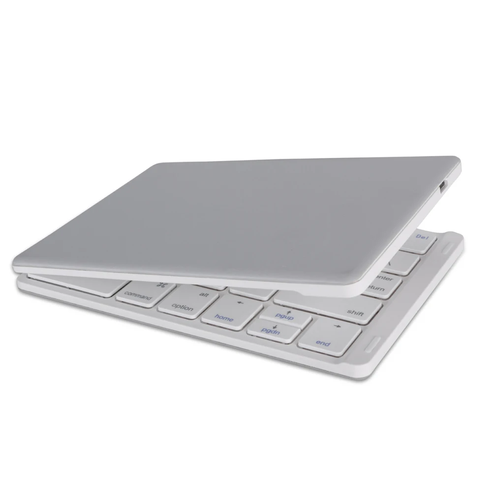 Перезаряжаемые кожаные аксессуары для планшетов Портативная Складная Bluetooth клавиатура беспроводная клавиатура для Android, IOS, Windows iPad Tablet