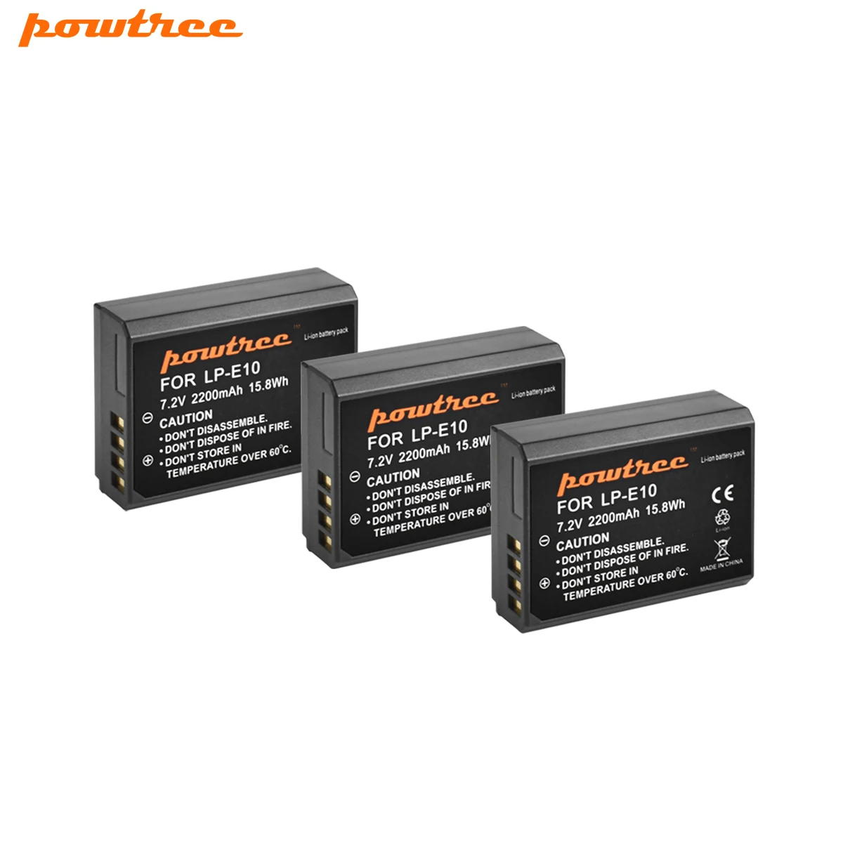 3X 7.4V 1500mAh LP E10 LP E10 LPE10 Rechargeable Battery For Canon