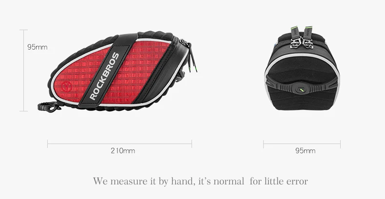 Cheap ROCKBROS Cycling Rear Seatpost Bag 3D Shell Rainproof Saddle bag Reflective Bike Bag Shockproof Bicycle Bag MTB Bike Accessories 1