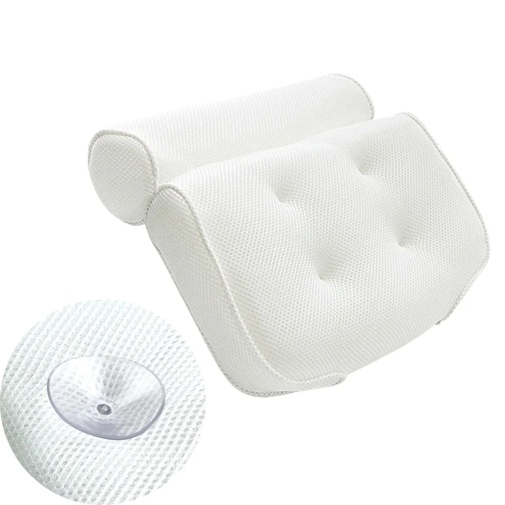 

LUOEM Breathable 3D Mesh Spa Bath Pillow with Suction Cups Neck and Back Support Spa Pillow for Home Hot Tub