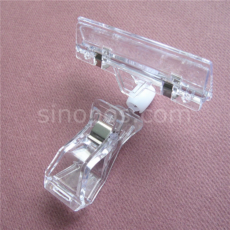 

[speical offer] 10 pcs Economical POP Sign Clip Holder 11cm, price tag label card frame, plastic clear display racks store stand