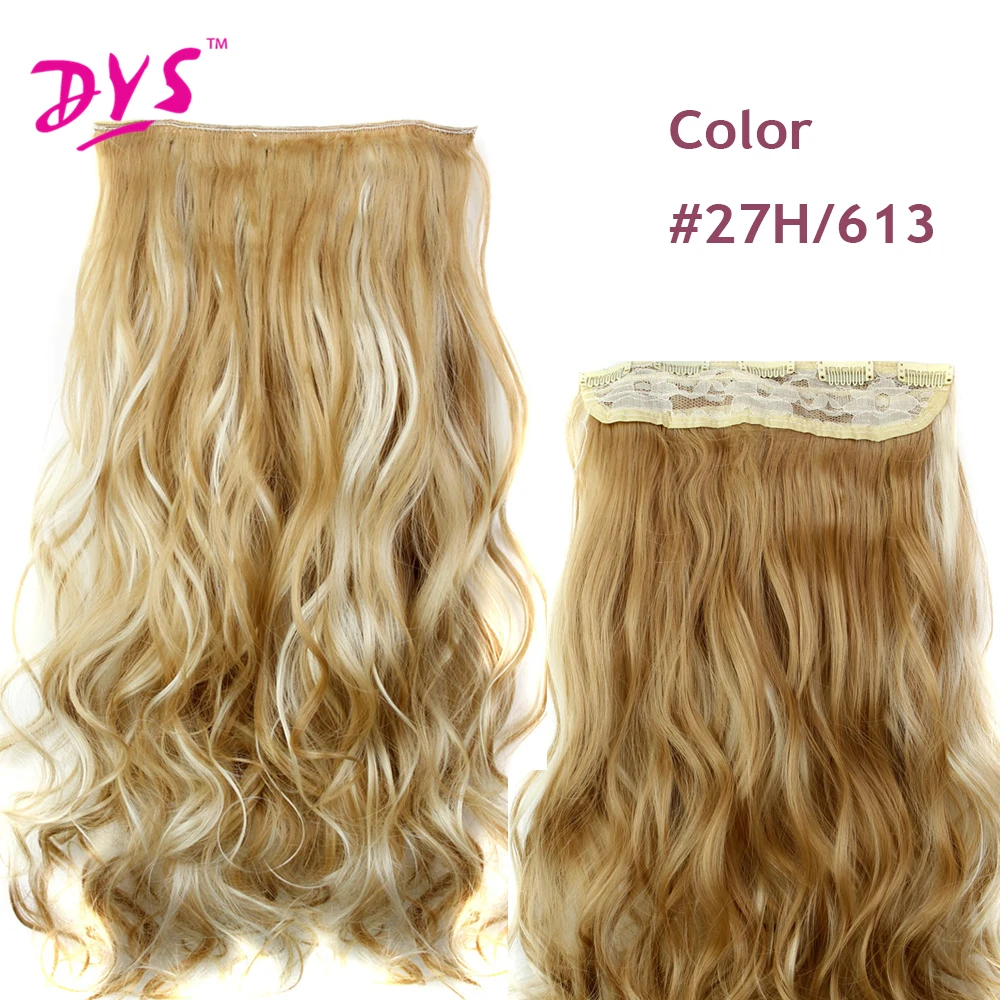Deyngs 60CM One Piece 5 Clips in Hair Extensions For Women 34 Full Head Long Wavy16 Colors High Temperature Synthetic Fiber  (10)
