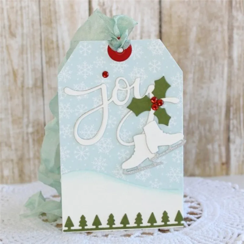 

Naifumodo Ice Skates Dies Metal Cutting Dies Scrapbooking Winter Shoes Die Cut for Card Making Craft Dies Embossing New 2019
