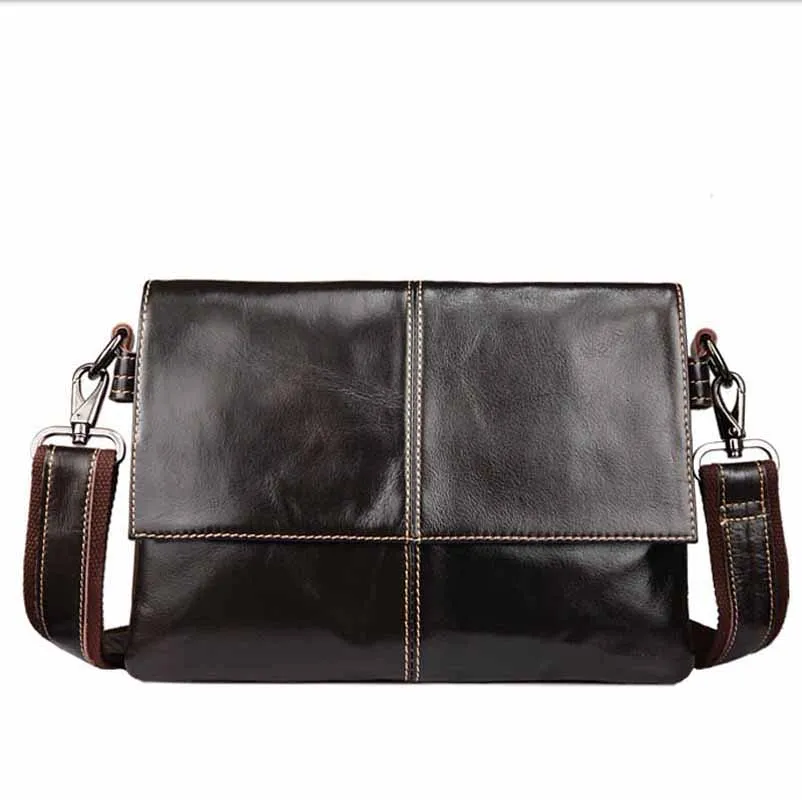 

Neweekend Casual Business Genuine Leather Mens Messenger Bag Vintage Men'S Crossbody Bag Flap Shoulder Crossbody Bags BFL-011