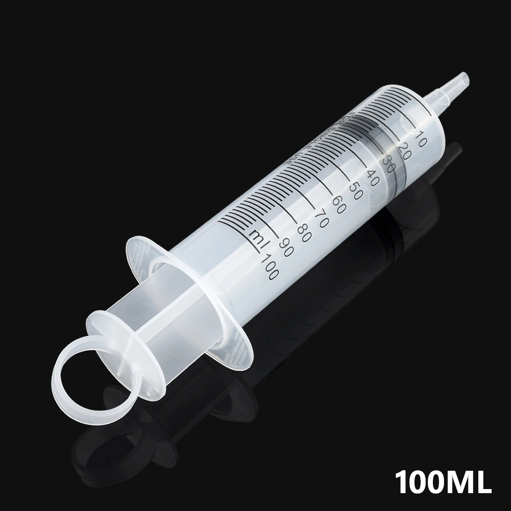 

100ml Reusable Big Large Hydroponics Plastic Nutrient Sterile Health Measuring Syringe Tools Cat Feeding Accessories Hot ZSQ