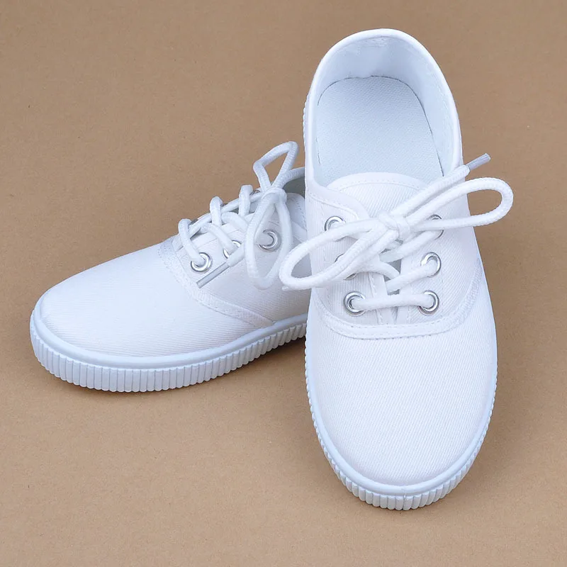 kids white canvas slip on shoes