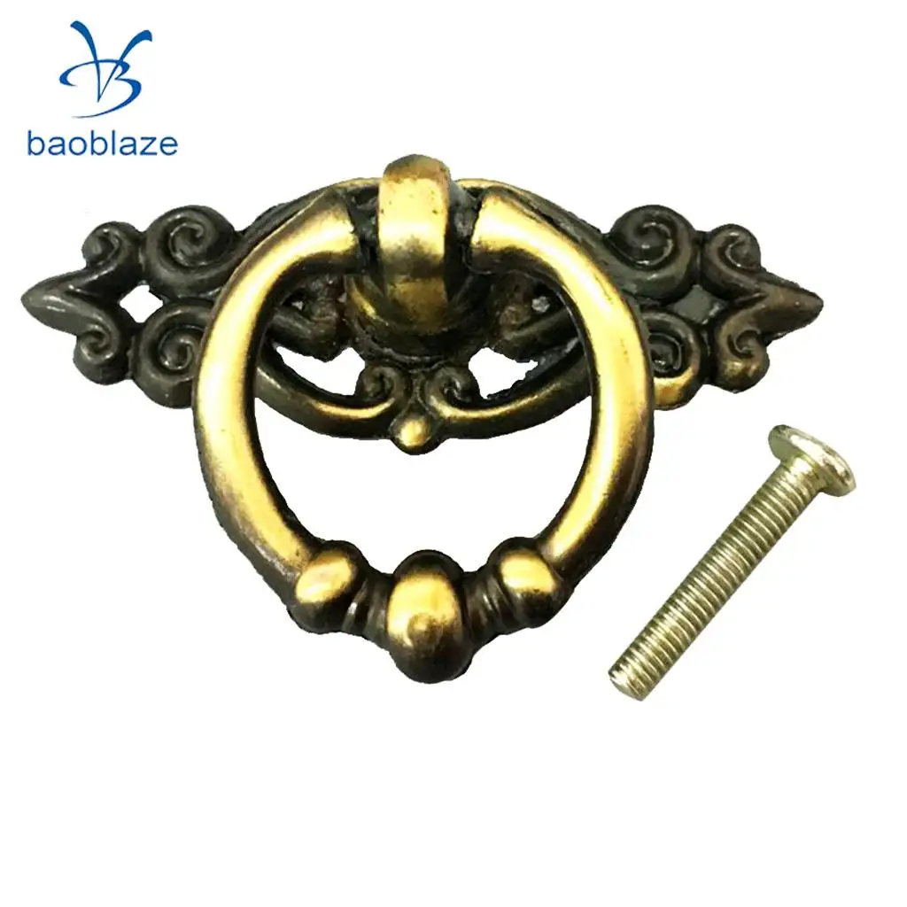 Single Hole Antique Cabinet Knob Drawer Door Cupboard Drop Ring Pull Handle Home Decor Single Hole Antique Cabinet Knob Drawer Door Cupboard Drop Ring Pull Handle Home Decor