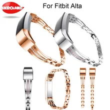 Новые высококачественные часы ремешок горный хрусталь браслет из нержавеющей стали ремешок для Fitbit Alta Correas de reloj