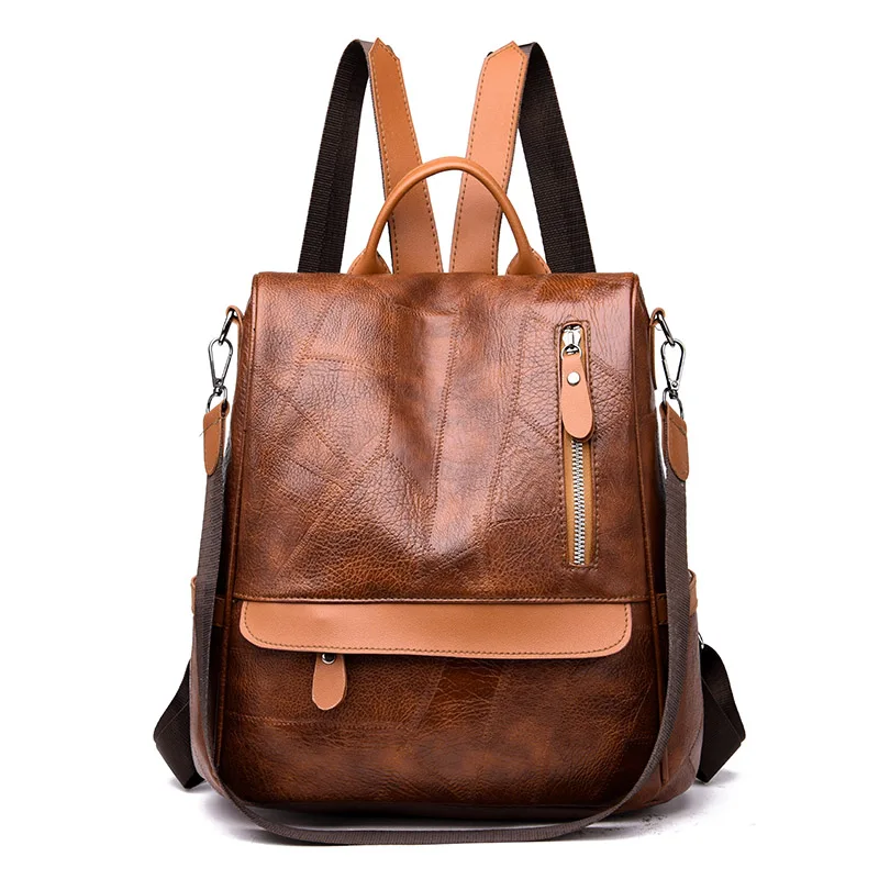 

Kavard Women Backpack Rucksack personality Bags For Women 2019 Pu Sac a Dos Femme Fashion Back Pack School Bag for Teenager Girl