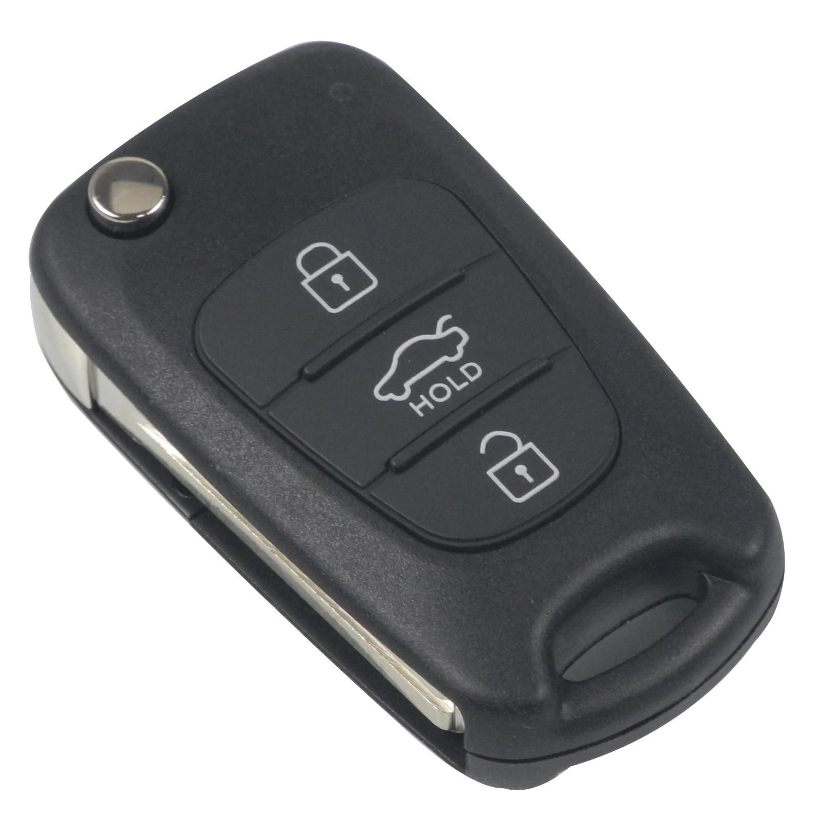 Jingyuqin 10 шт. дистанционный флип-ключ для KIA K2 K5 для hyundai ix30 ix35 3 кнопки Автомобильный складной чехол-брелок с кнопкой удержания Fob